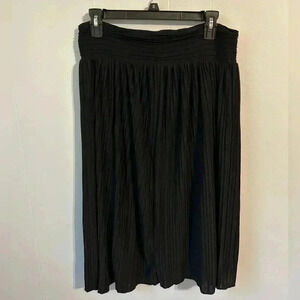 Women’s size large Ashley Blue accordion style‎ skirt.NwT. Black
